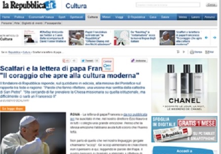  Se abre la polémica con carta del papa enviada a periodista italiano (Video)