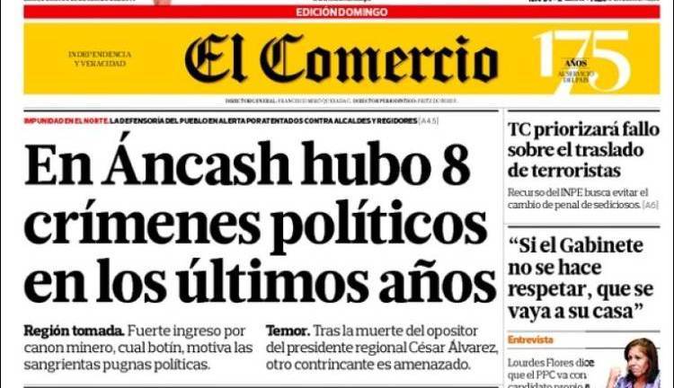 Periodismo de cobertura nacional muestra situación de crimen y corrupción en Áncash