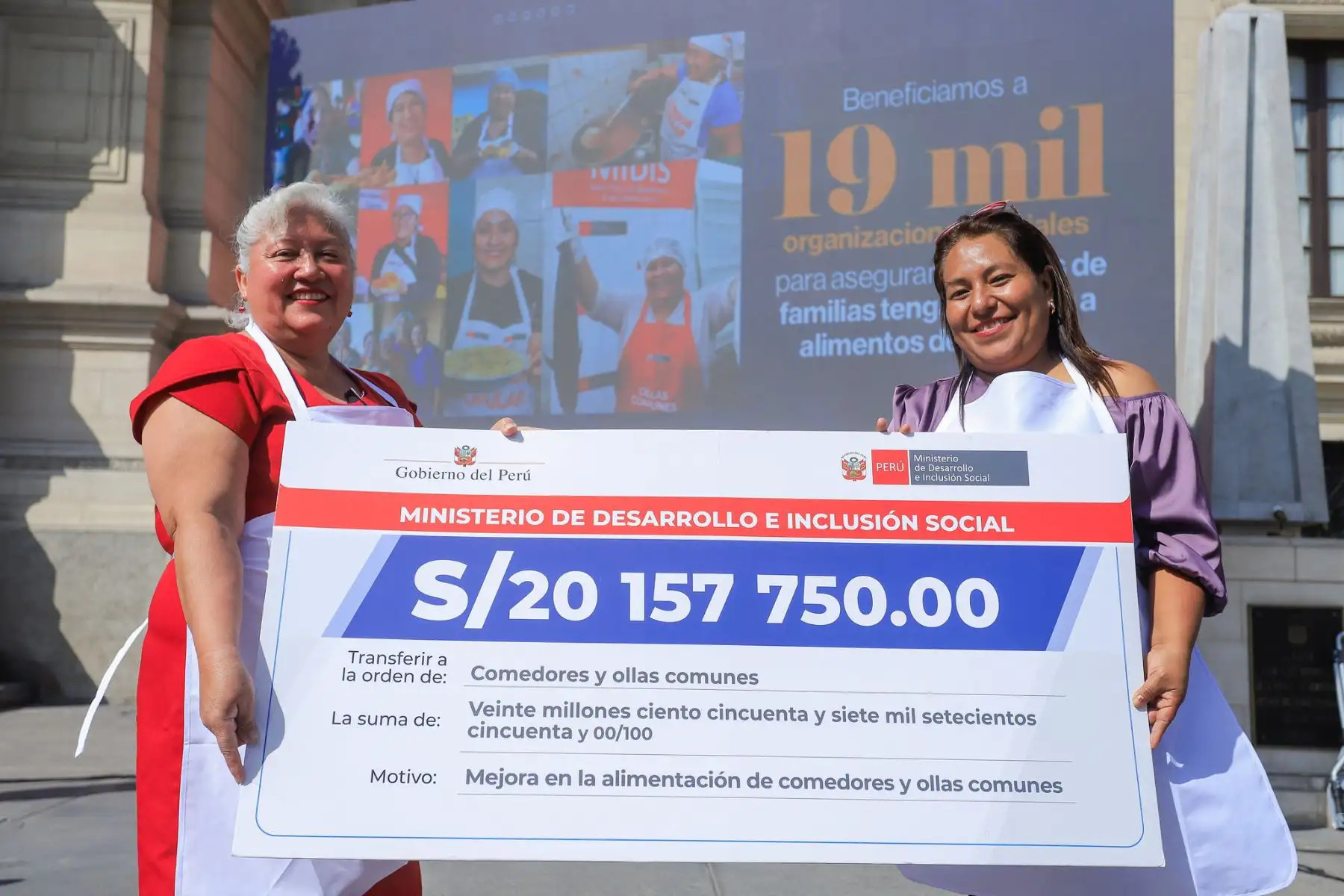 Presidente Jerí participa en anuncio de incremento de 20 millones de soles para mejora de comedores