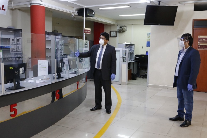Primera fase de reinicio de labores en la Corte Superior de Justicia del Santa