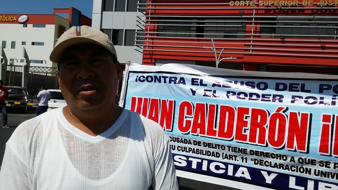 Chimbote: Amigos de procesado Juan Calderón vuelven a exigir su liberación