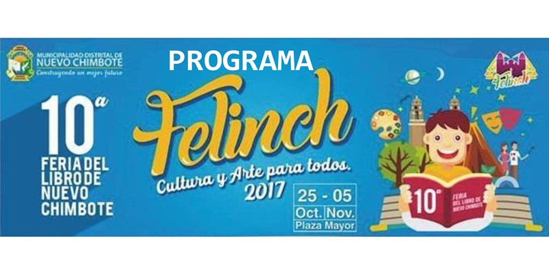 Programa de la X Feria del Libro de Nuevo Chimbote 2017