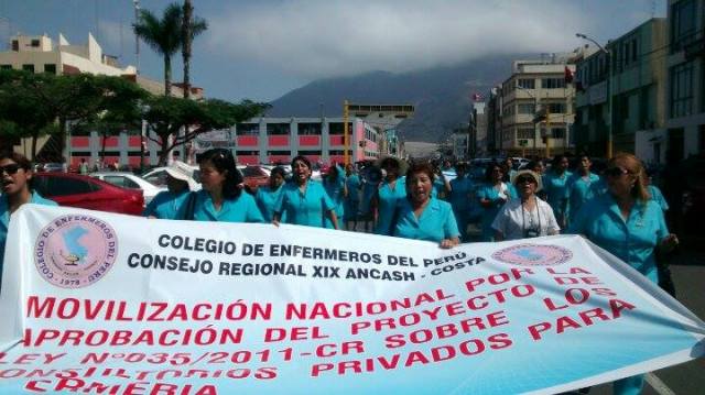 Chimbote: Enfermeras exigen que se apruebe proyecto de ley para consultorios privados