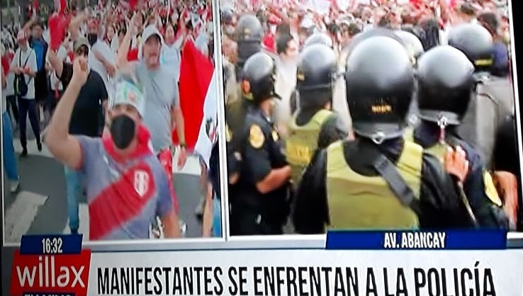 Ciudadanos protestan en varios puntos de Lima exigiendo renuncia de Castillo