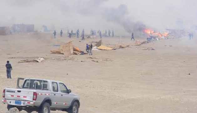 Nuevamente desalojaron a invasores de tierras de Chinecas