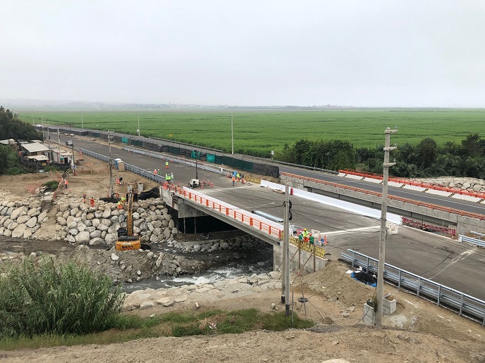 “Obra de reposición del puente Fortaleza está en un 95% de avance”