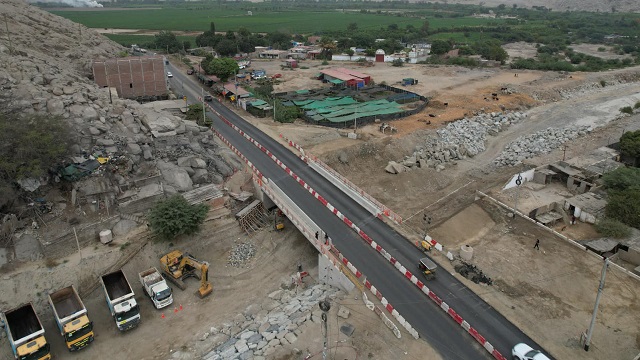 Casma: habilitan tránsito en dos carriles del puente Sechín
