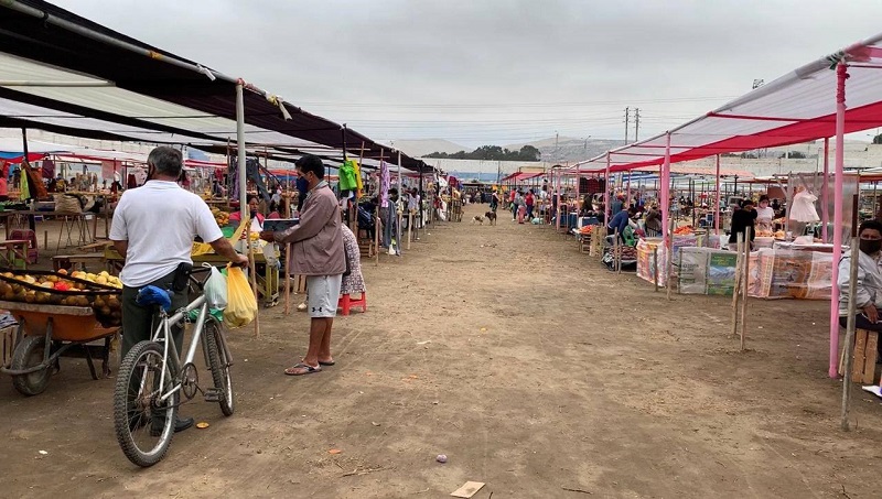 Chimbote: instalan 361 puestos en estadio Gómez para albergar a ambulantes del "El Progreso" y de otras zonas