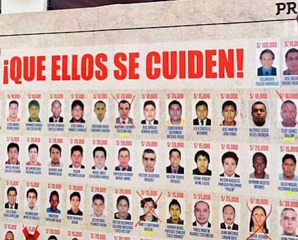 Áncash: 36 requisitoriados fueron incluidos en Programa de Recompensas del Mininter