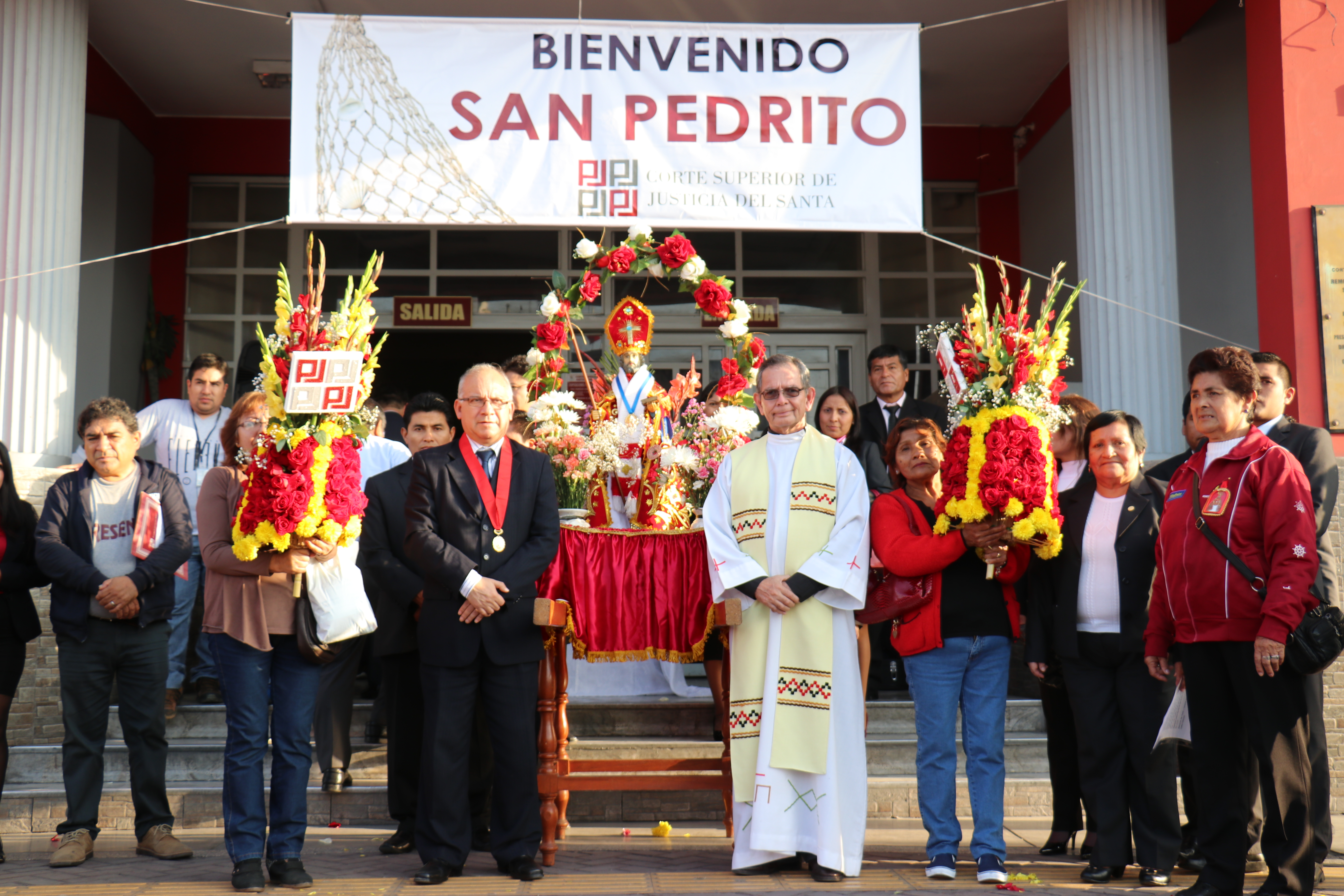 Corte del Santa recibió sagrada imagen de San Pedrito patrono de Chimbote