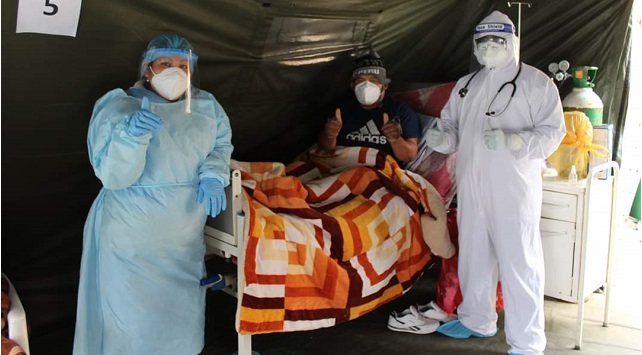 Padre de familia superó al coronavirus tras permanecer internado 5 días en hospital de Chimbote