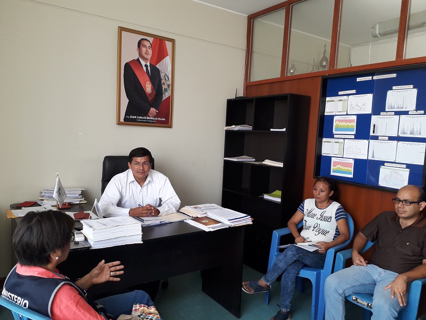 Funcionarias del Minsa realizan visita a sede de la Red de Salud Pacífico Sur