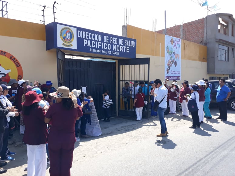 Chimbote: trabajadores de la Red de Salud Norte acatan paro de 24 horas 