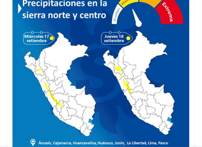 Nieve, granizo y lluvia seguirá cayendo en la sierra centro y norte hasta el jueves 18