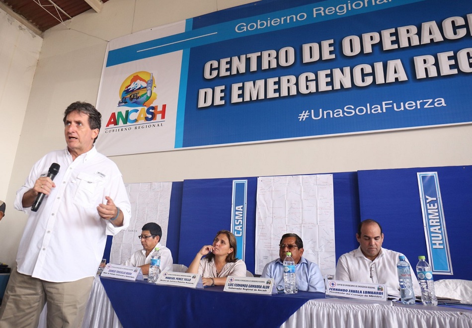 En octubre se iniciará trabajos de reconstrucción para la región Áncash