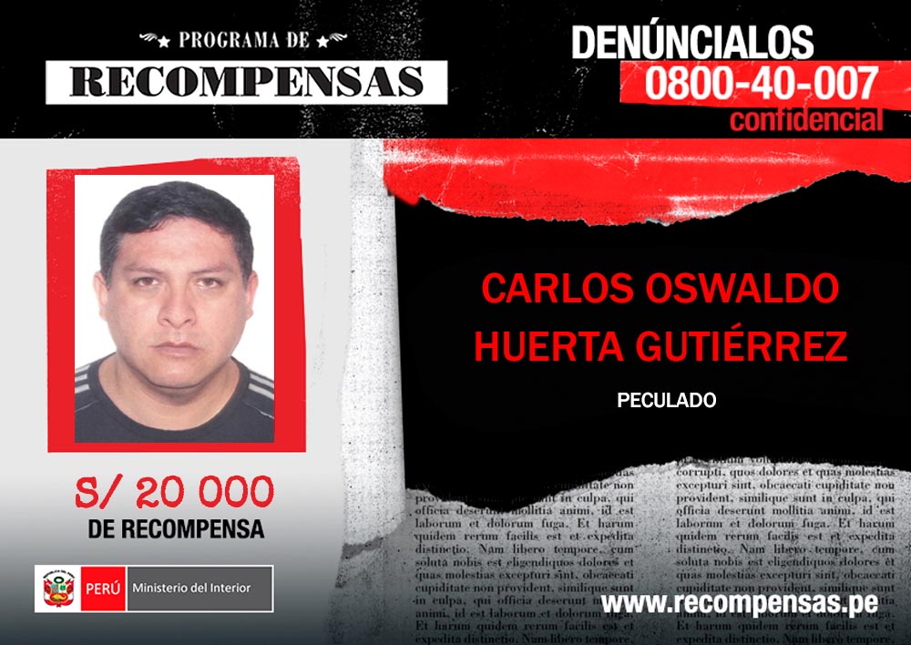 Incluyen a cinco requisitoriados de Áncash en el Programa de Recompensas