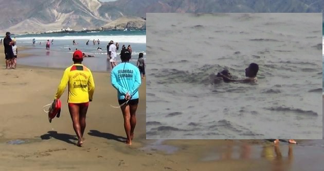 Estudiante fue rescatada cuando era arrastrada por las aguas en playa de Nuevo Chimbote