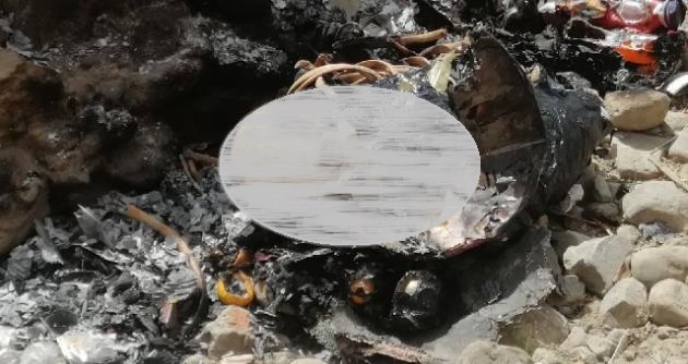  Vecinos hallan restos de un esqueleto humano quemado en Huaraz