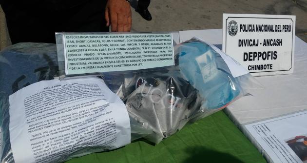 Chimbote: incautan prendas de vestir “Bamba” valorizada en casi 13 mil soles
