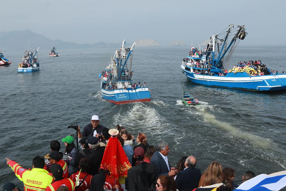 San Pedrito realizó una vez más su recorrido por la bahía chimbotana 