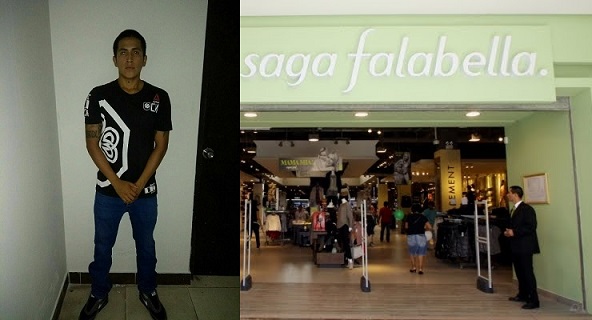 Descubren a sujeto robando prendas de vestir en centro comercial de Chimbote