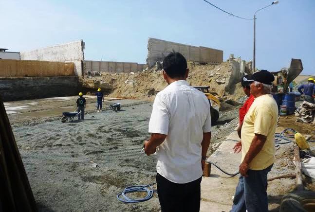 Intervienen construcción de saladero de pescado en "Miramar Bajo"