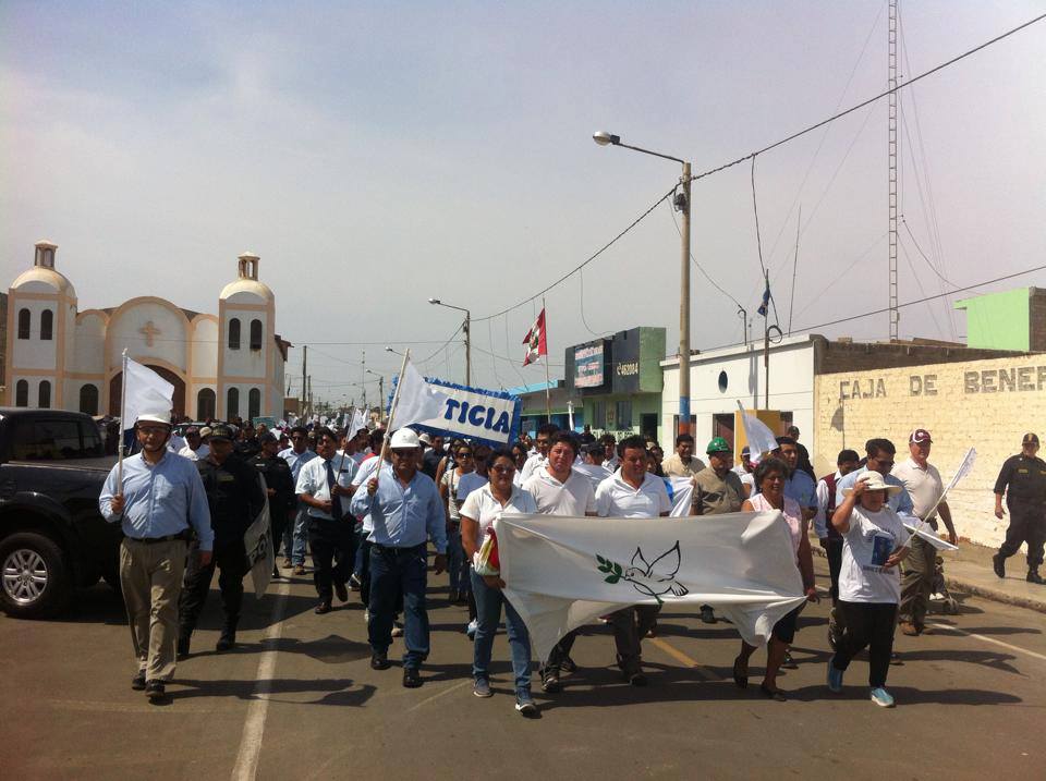 Chimbote: Con movilización pobladores de Samanco exigen paz, justicia y seguridad