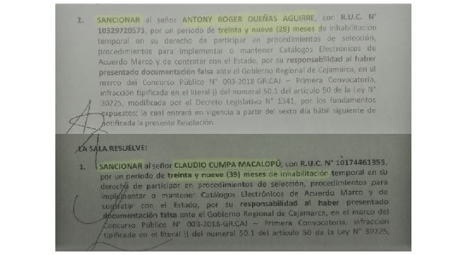Denuncian que consultores contratados por la comuna provincial estarían sancionados por la Osce