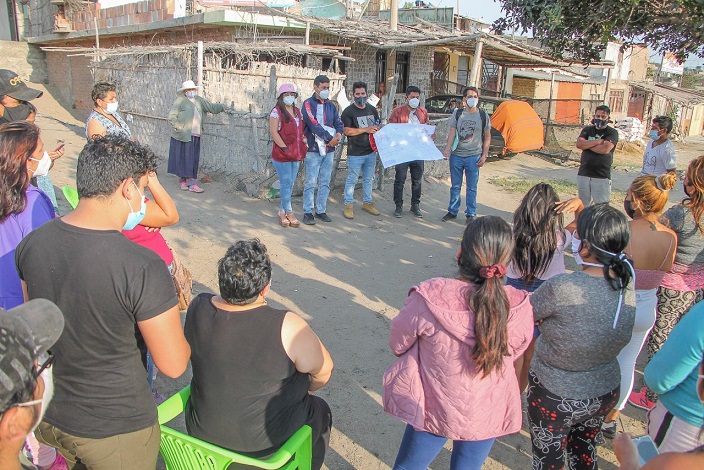 La MPS  realiza saneamiento de Ampliación Villa Los Jardines para su futura titulación