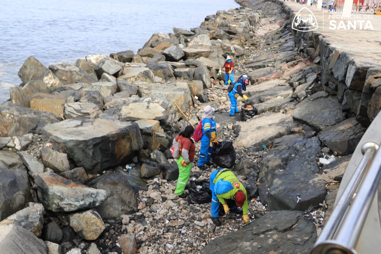 Más de 3 toneladas de desperdicios recogió el municipio en campaña de limpieza en el malecón Grau 