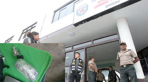 Tres sujetos y un menor de edad cayeron con medio kilo de marihuana y un arma de fuego en Chimbote