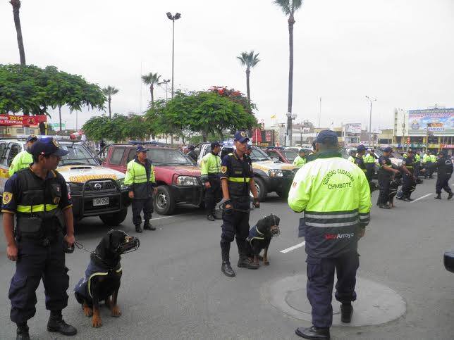 Chimbote: Refuerzan personal de seguridad ciudadana por Fiestas Patrias 