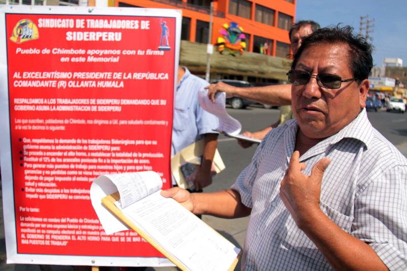 Con 9 mil firmas pedirán que empresa Siderperú sea revertida al Estado 