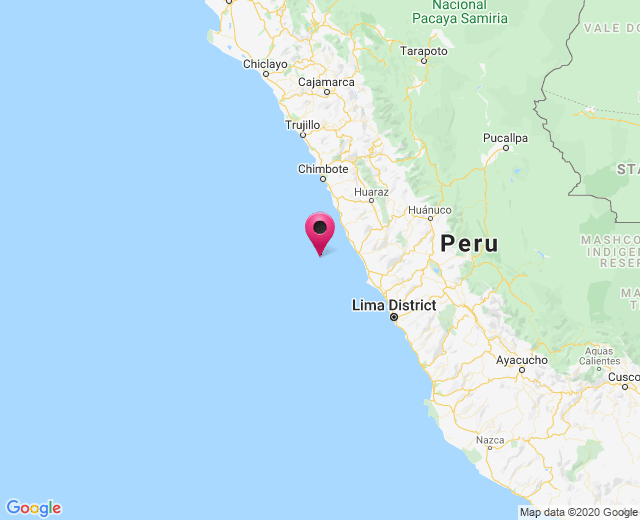Temblor de magnitud 4.1 se registró cerca a Huarmey esta mañana