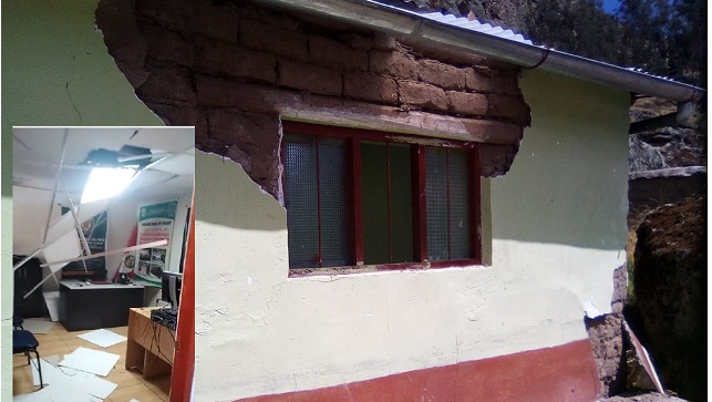 Sismo de 5.2 grados afectó una comisaría, dos escuelas y deslizamiento de cerros en la sierra de Áncash