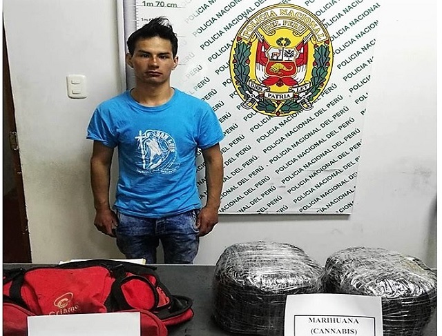 Policías detuvieron a un sujeto con 4 kilos de marihuana en Nuevo Chimbote