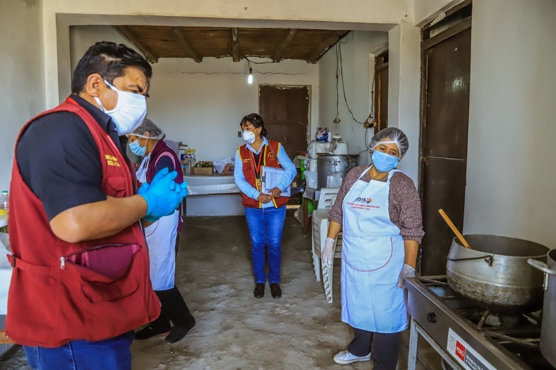 Chimbote: supervisan que comedores populares cumplan sus actividades cumpliendo protocolos sanitarios