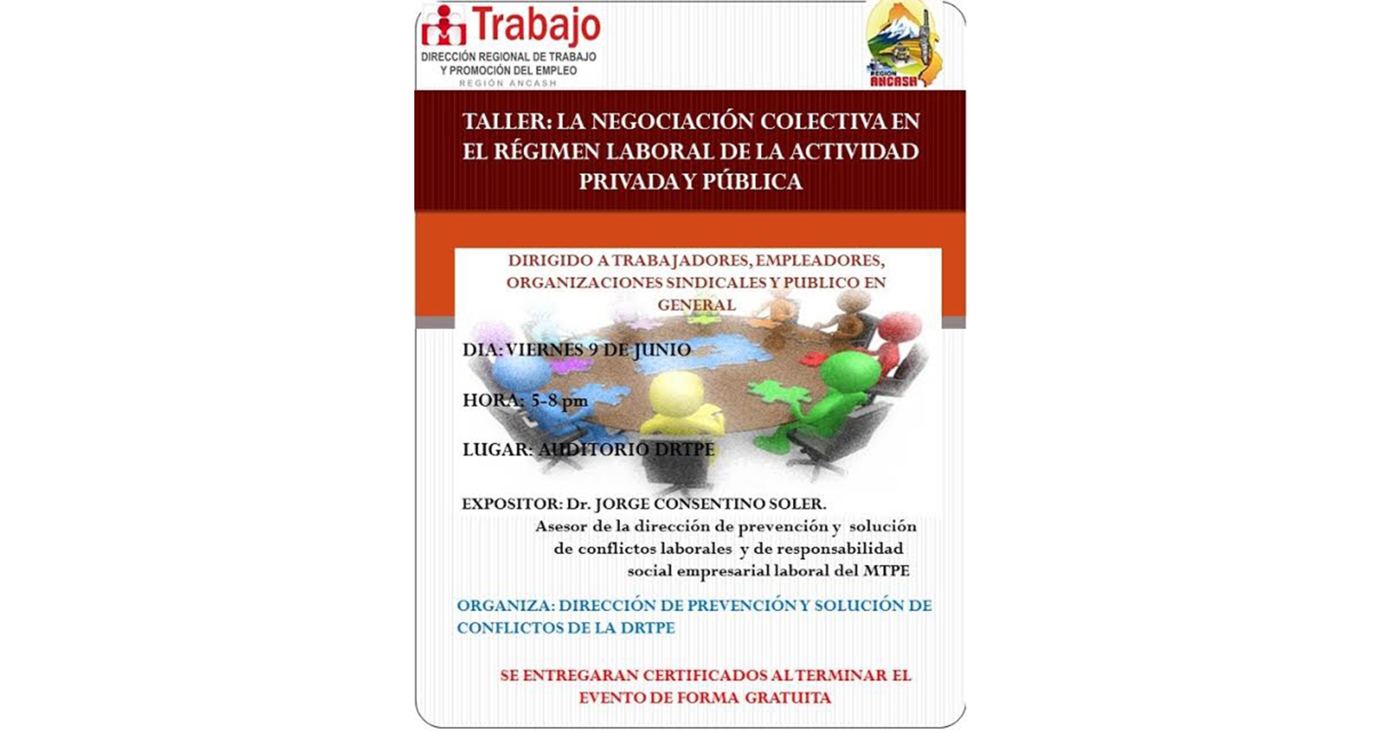 Áncash: Diretra organiza taller sobre negociación colectiva