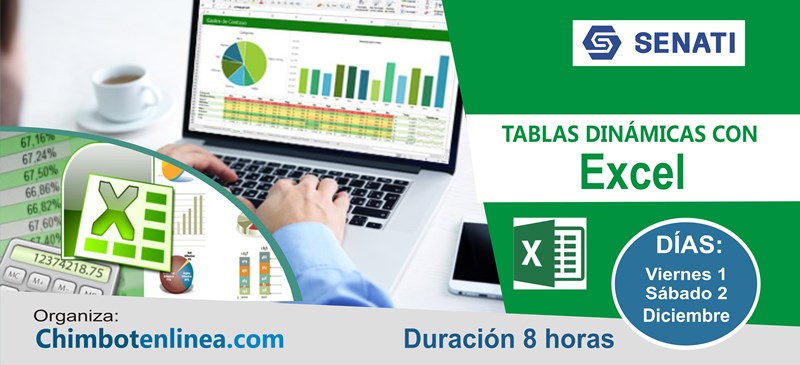 Aprenda tablas dinámicas de Excel en taller ofrecido por Senati y Chimbote en Línea