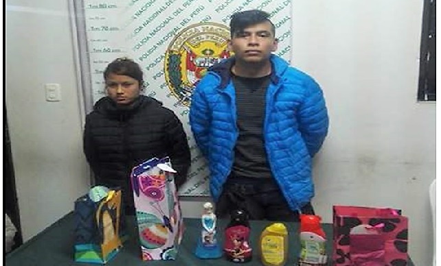 Detienen a una pareja robando productos de aseo personal de Plaza Vea en Nuevo Chimbote