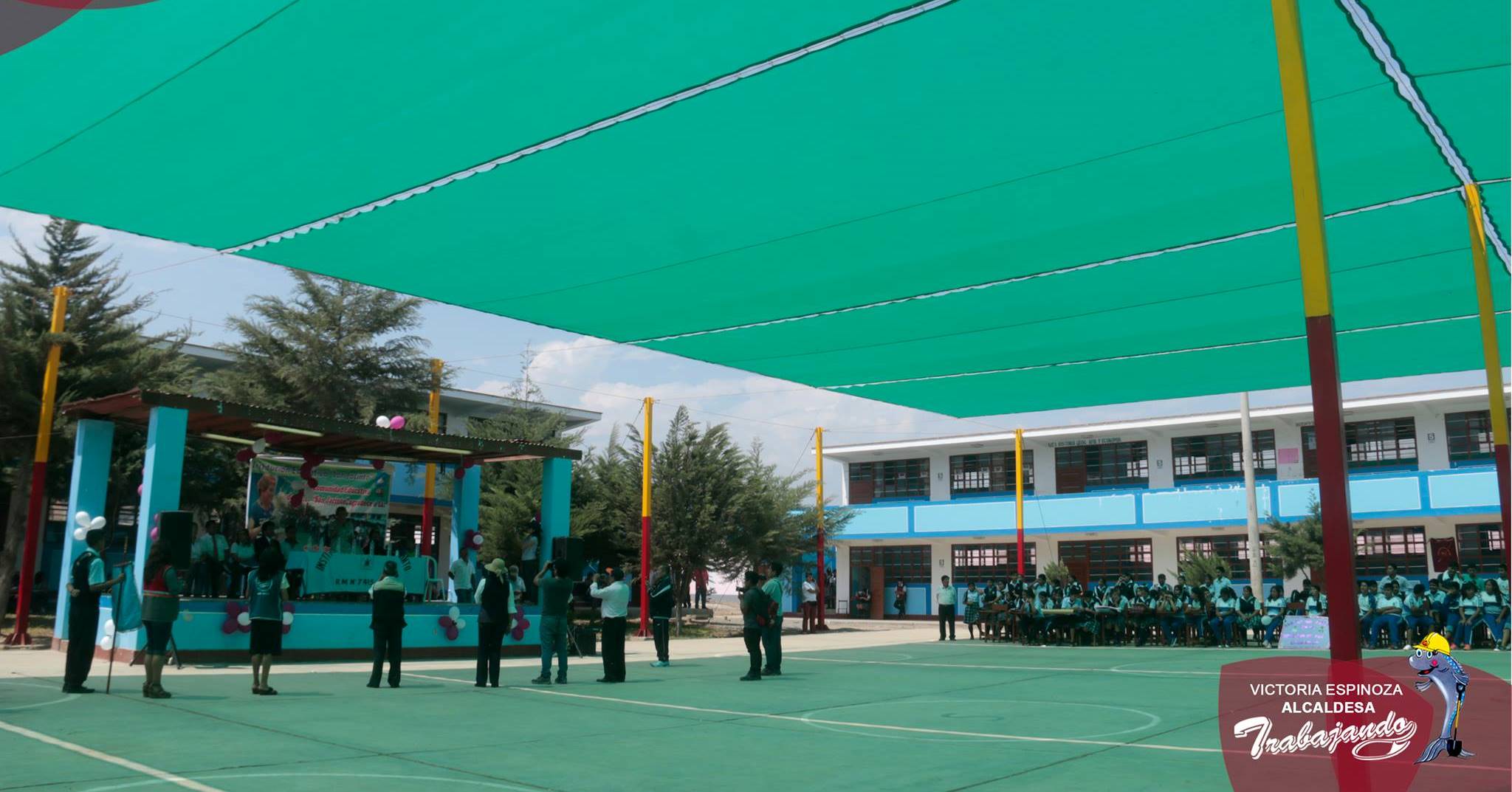 MPS instaló malla para proteger de rayos ultravioletas a escolares de San Jacinto