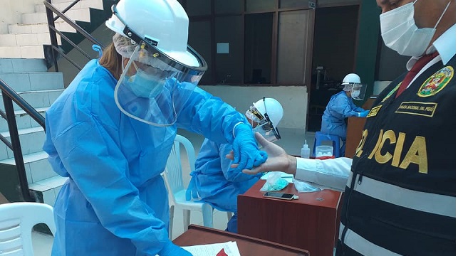 Veinte policías de Investigación Criminal de Chimbote pasaron las pruebas rápidas para coronavirus