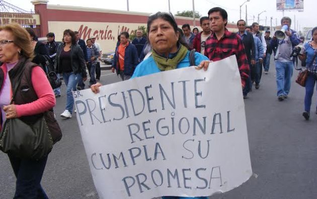 Trabajadores de la Subregión Pacífico exigieron el pago de sus salarios e incentivos laborales