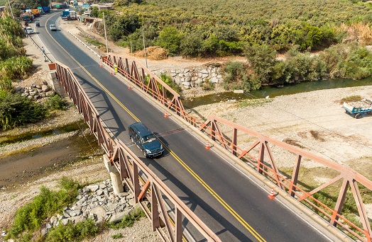 Casma: trabajos correctivos urgentes en el puente Carrizal originarán cierres temporales del tráfico