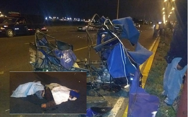 Mototaxista fallece y su pareja se debate entre la vida y la muerte en fatal accidente en Chimbote