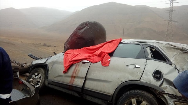 Huarmey: camioneta volcó aparatosamente en la Panamericana Norte, murió el chofer y su esposa resultó herida