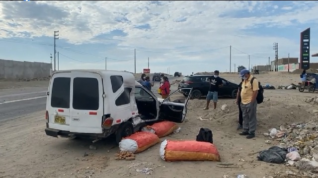 Camioneta de serenazgo de Nuevo Chimbote chocó una furgoneta y mató a un anciano