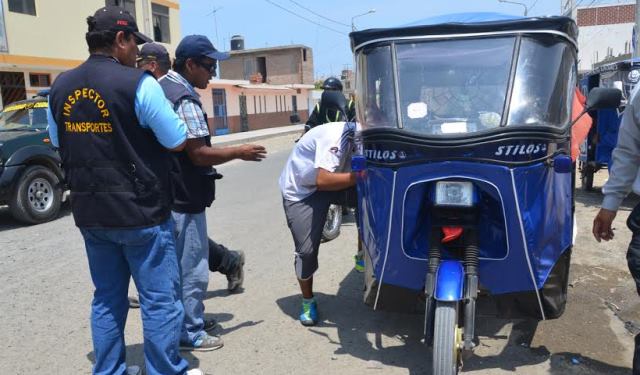 Subgerencia de Transporte realiza operativo contra mototaxistas informales