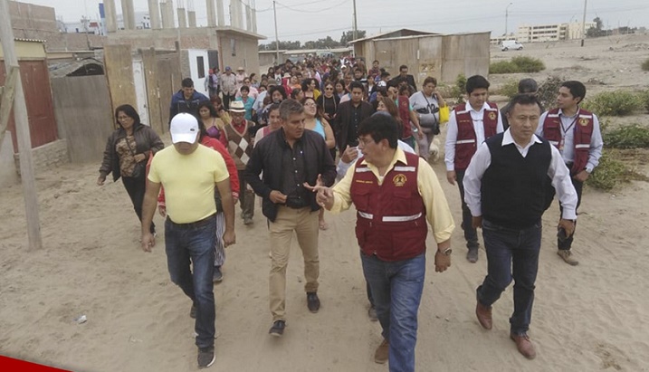 Trasladarán a familias en riesgo para obras de saneamiento en sector Los Geranios en Nuevo Chimbote