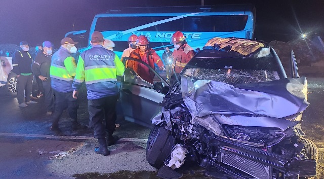 Nuevo Chimbote: cuatro personas heridas en triple choque en la Panamericana Norte 